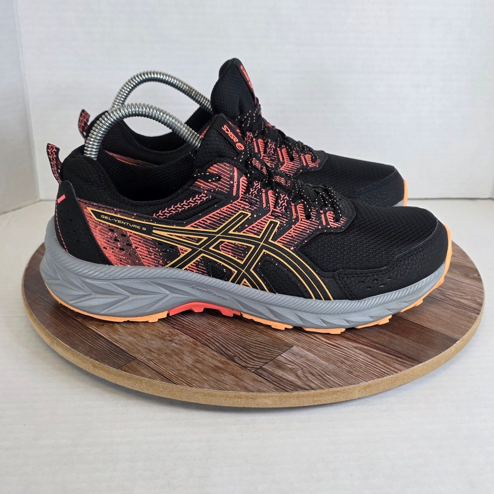 Asics Black with Orange Accent womens  Athletic Shoes